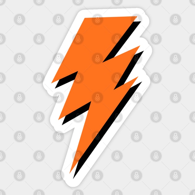 Orange Triple Lightning Bolt Sticker by OneThreeSix